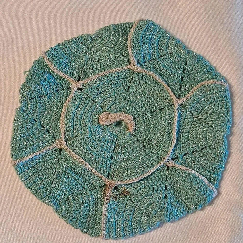 Purple Grape‎ Cluster Hand Crocheted Bottle Cap Hot Pad/ Coasters/potholder Set